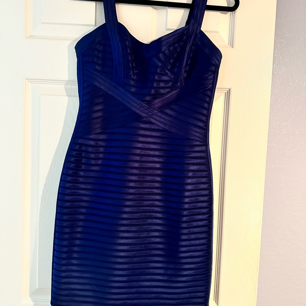 BCBG Navy Blue bandage style dress, size 8